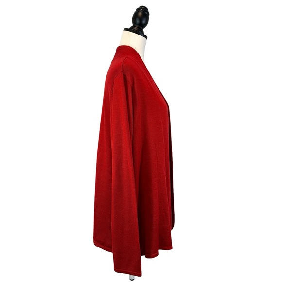 Charter Club Red Sweater Faux Twinset Rhinestone Accent, Size 3X - Picture 5 of 11